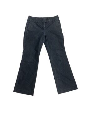 Express Editor Flare Bootcut Pants Dark Navy Denim Look Size Low Rise Size 6